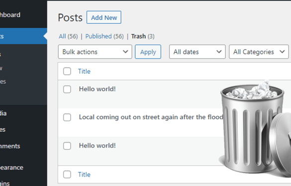 How to limit or disable automatic empty trash in wordpress