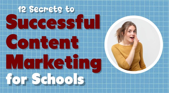 12 secrets to successful content marketing for schools