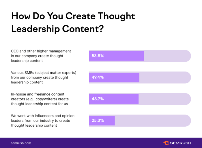Developing a visible expert strategy for thought leadership marketing