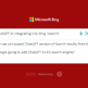 Chatgpt integration into bing