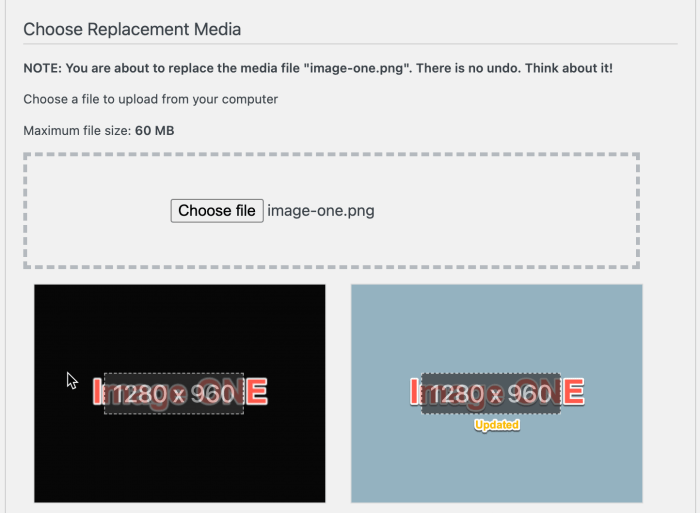 How to replace images and media files in wordpress