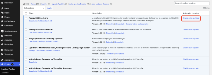 How to enable automatic updates in wordpress for major versions