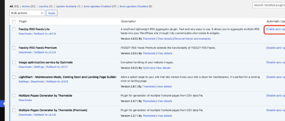 How to enable automatic updates in wordpress for major versions