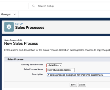 Salesforce sales process business growth