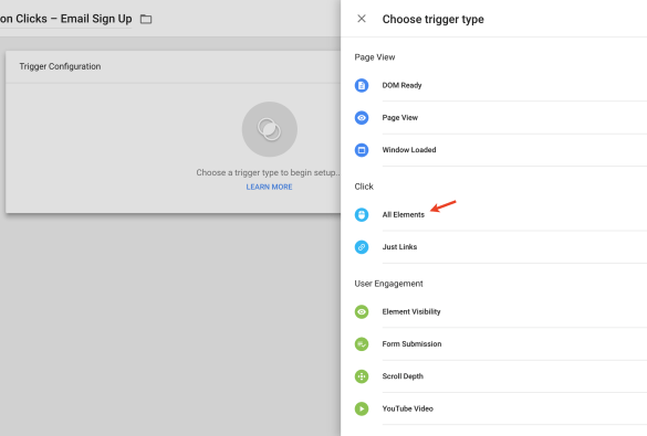 Google tag manager how to implement custom html tags on click listeners