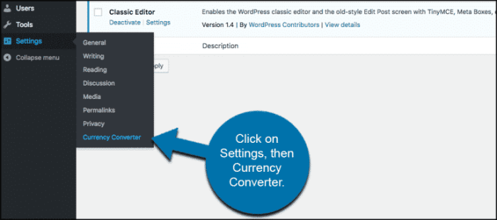 How to add a currency converter in wordpress