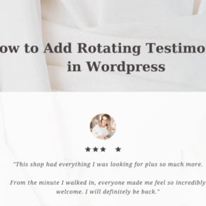 How to add rotating testimonials in wordpress