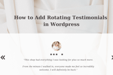 How to add rotating testimonials in wordpress