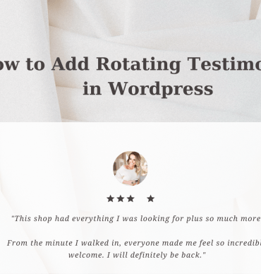 How to add rotating testimonials in wordpress
