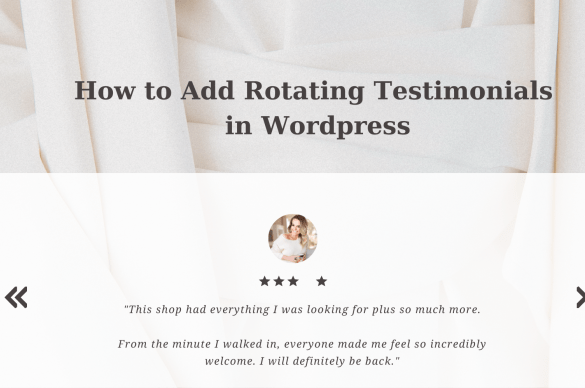 How to add rotating testimonials in wordpress