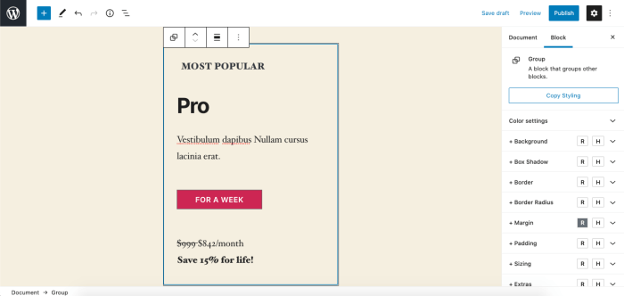 How to create a custom wordpress block