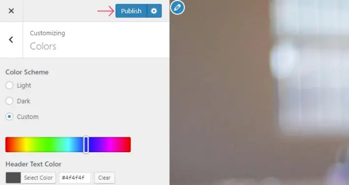 How to customize colors on your wordpress website