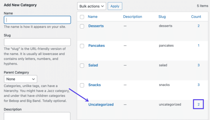 How to properly change move and delete wordpress categories